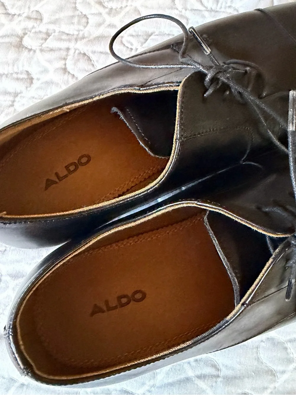 Aldo Black Leather Men’s Lace-Up Dress Shoes size 10